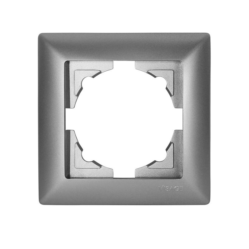 Günsan Visage 1-fach Rahmen für Steckdose Schalter Dimmer Silber