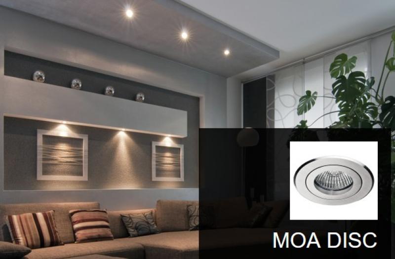 Schwenkbarer LED-Einbaustrahler aus gebürstetem Aluminium MOA DISC 12V 45°  Mobilux 01600016