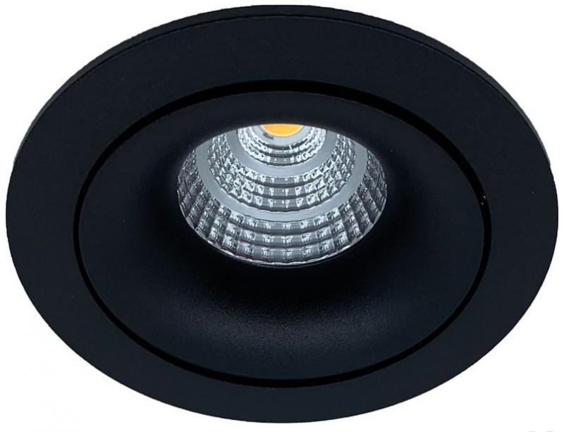 MOBILUX Schwenkbarer LED Einbaustrahler MOBiDIM COB STYLE R 11,5W DIM2Warm 45° schwarz