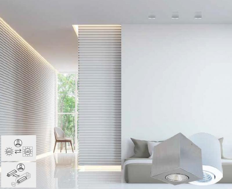 Klassischer LED Deckenstrahler schwenkbar COB SLIM+ R Aufbau DIM-to-WARM in Weiß Mobilux 01660291
