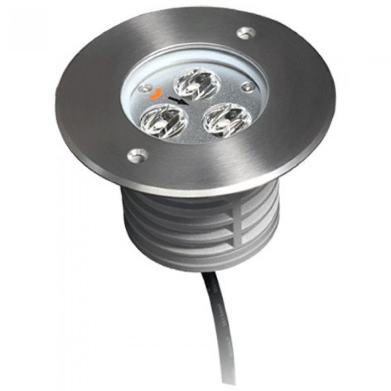 Hochwertige LED Bodeneinbauleuchte IP67 ø11,6cm 3x3W Easy 3000K Mobilux