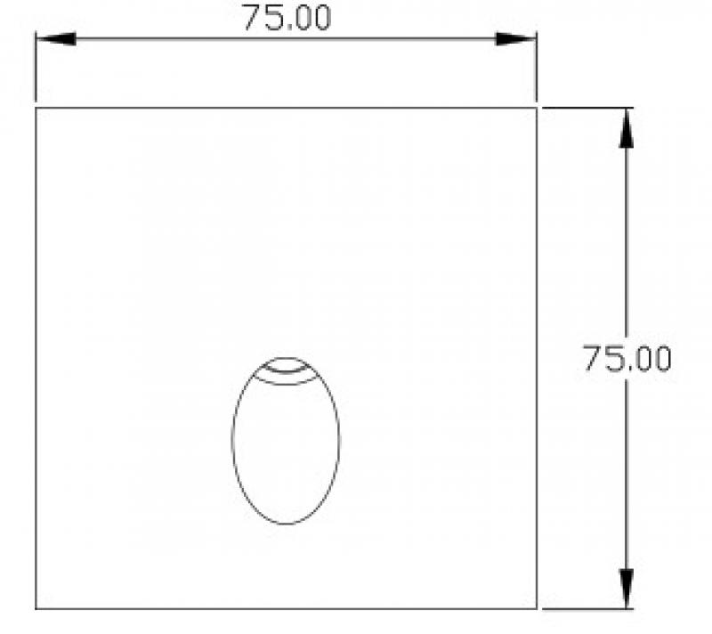 Eckige Wallwasher Schalterdose Q 3000K LED Wandeinbauleuchte silber satiniert Mobilux