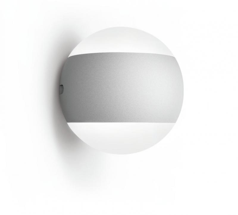 LED Außen Wandleuchte mit up&down Effekt LUNA Kugelförmig in weiß Mobilux 02100030