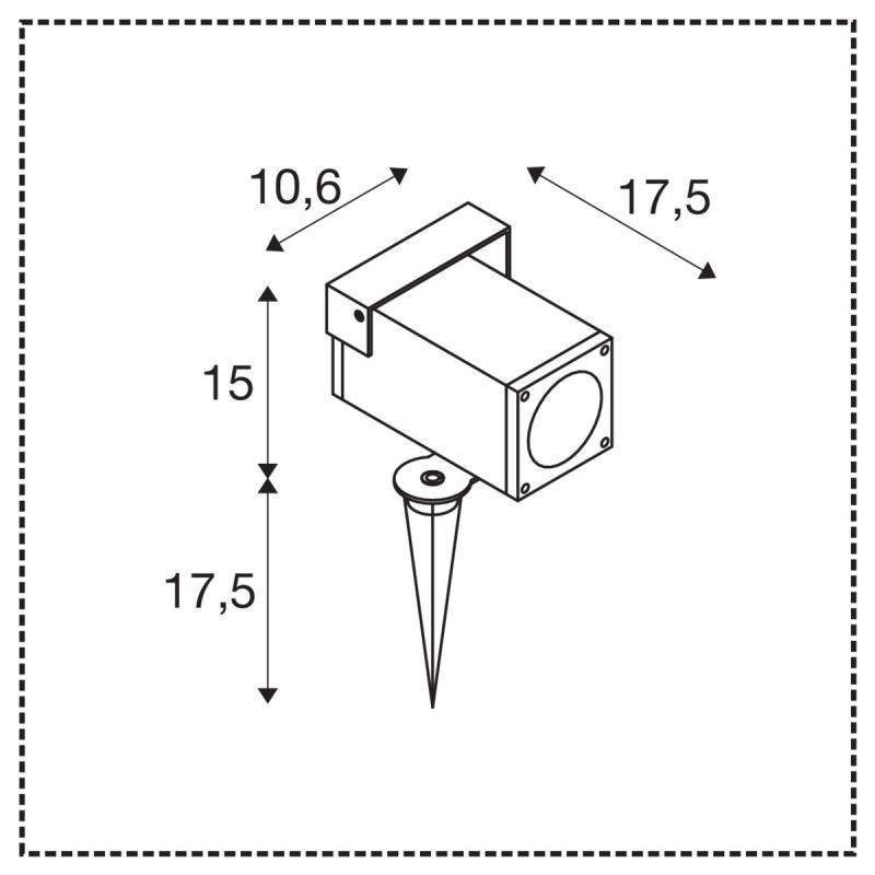 SLV 1004652 THEO BRACKET SP QPAR51 Outdoor Erdspiessleuchte anthrazit