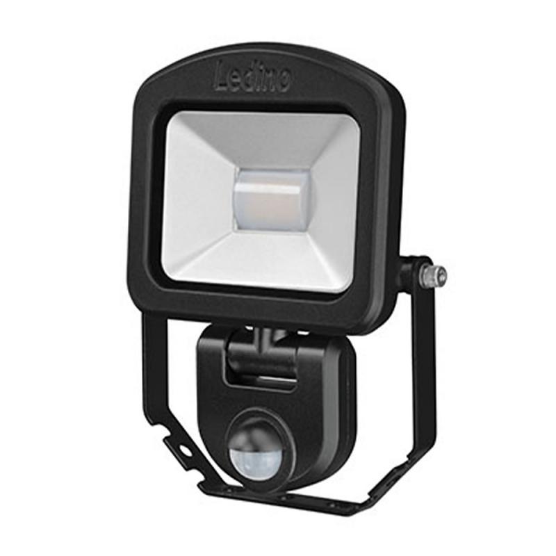 Ledino LED-Strahler mit Sensor PIR Fluter Charlottenburg 10BWI, 10W, 3000K, schwarz warmweisses Licht