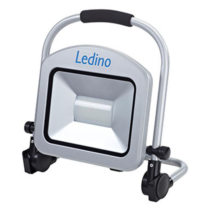 Ledino LED-Standstrahler 50W Fluter Charlottenburg 50B, 50W, 6500K, silber mit Tragegriff tageslichtweiss