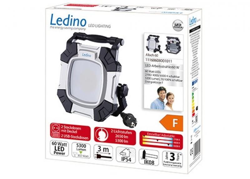 Ledino LED-Arbeitsstrahl. 60W Allach 60, 5300lm, 2700-6500K