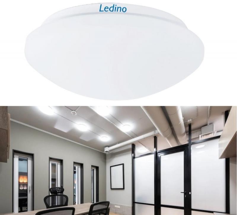 Ledino LED-Leuchte Deutz MW mit Opalglas Diffusor18W 3000K warmweißes Licht 28cm IP20 - Treppen- und Flurbeleuchtung