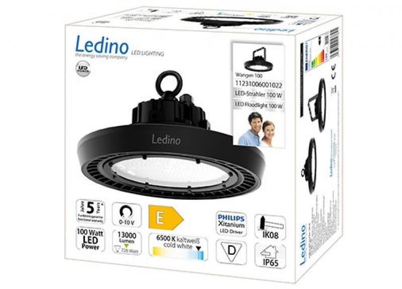 Ledino Hallenleuchte LED-Highbay 100W Wangen 100, 13000lm, 6500K