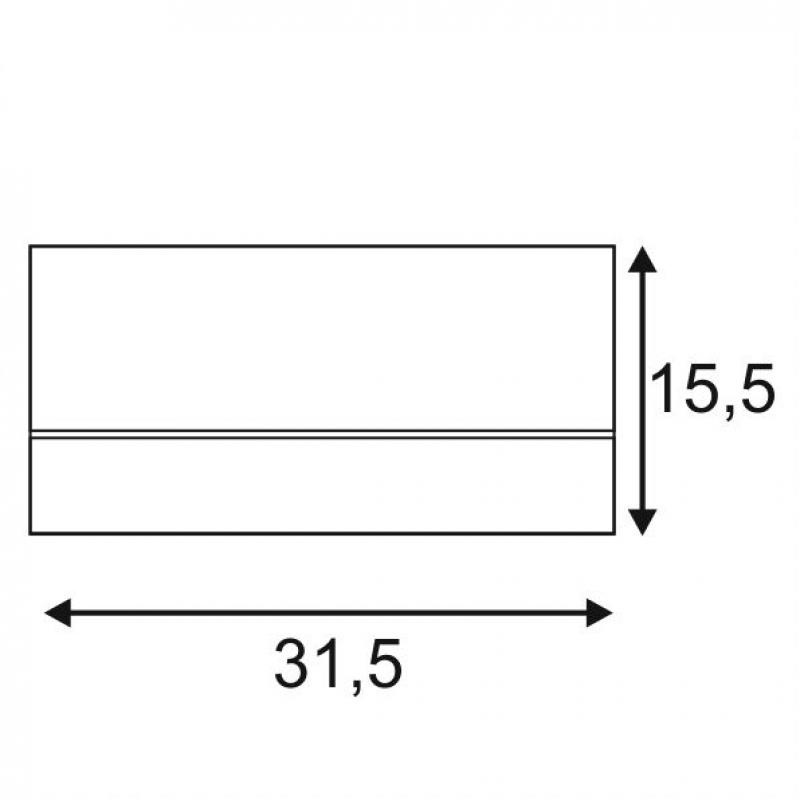 SLV 117110 KARDAMOD SURFACE SQUARE ES111 DOUBLE Deckenleuchte GU10 eckig schwarz matt