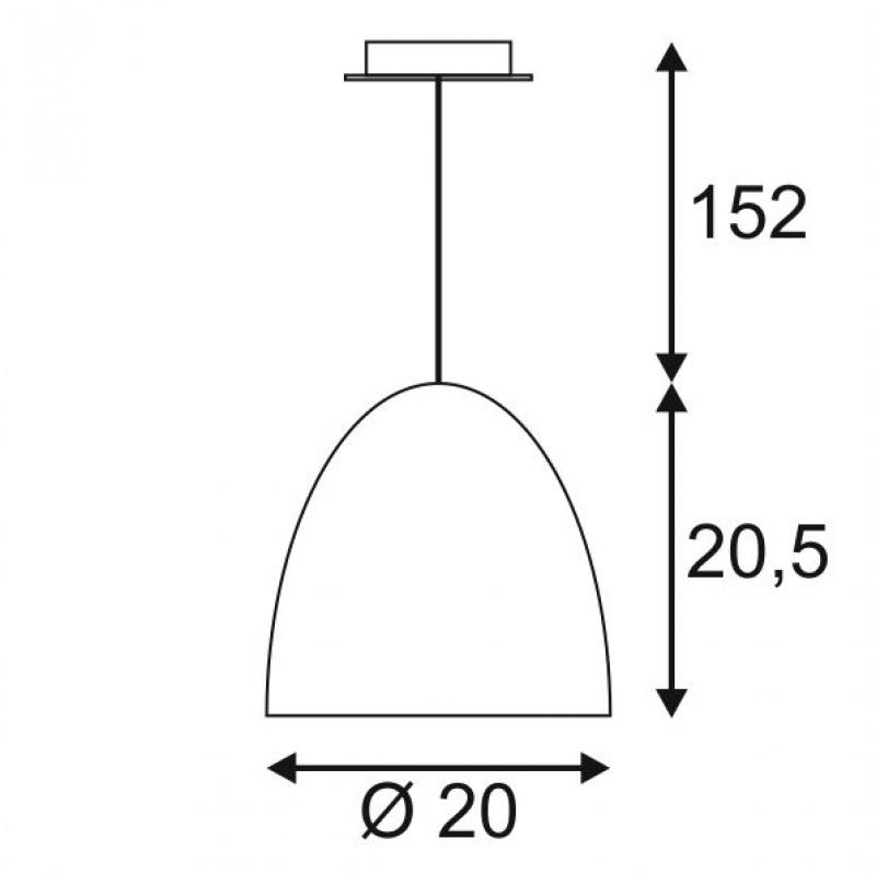 SLV 133009 PARA CONE 20 Pendelleuchte E27 rund kupfer  A++