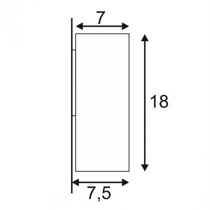 SLV 229525 THEO WALL OUT Eckige Außenwandleuchte anthrazit IP44