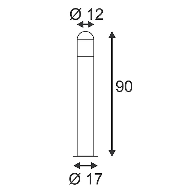 SLV 231475 C-POL Wegeleuchte mit Rasterkopf anthrazit IP54