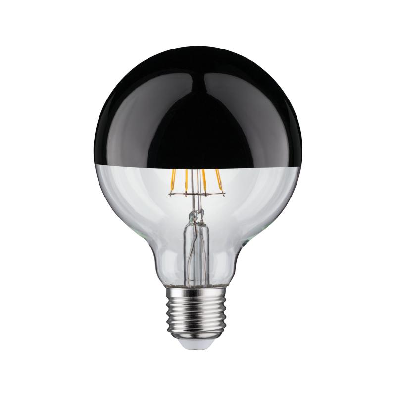 LED G95 Kopfspiege Lampel E27 2700K schwarz chrom dimmbar Paulmann 28677