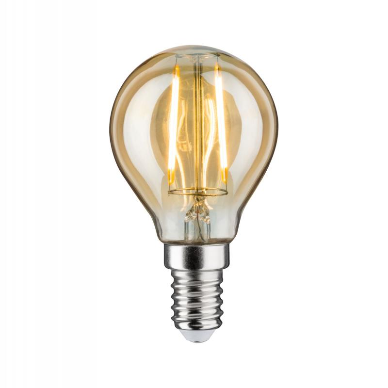 Paulmann E14 28712 LED Tropfenlampe Vintagestyle 4.7W honigfarbenes Licht extra warmweiß