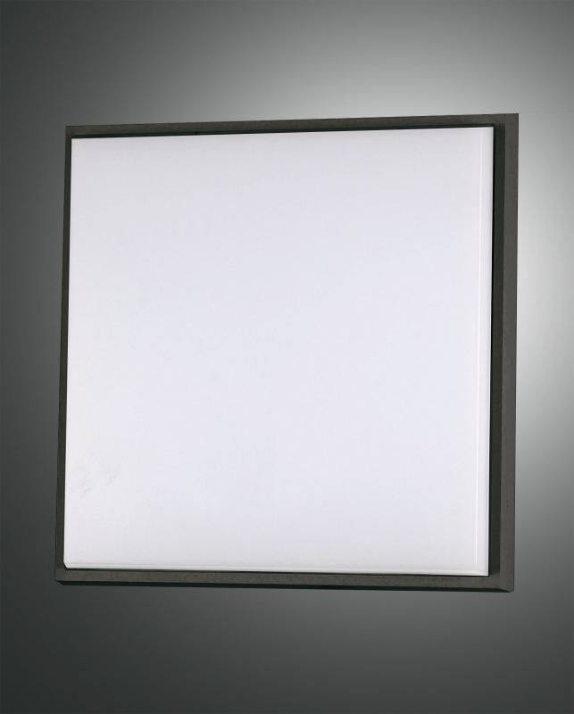 Desdy Quadratische LED Deckenleuchte in Schwarz/Weiß Fabas Luce