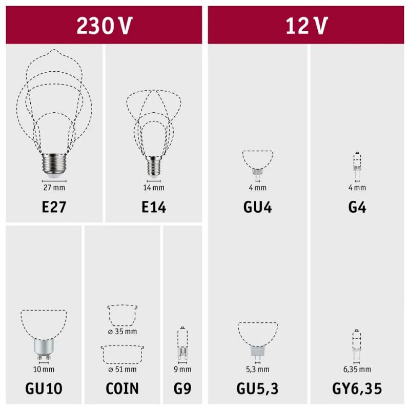 Paulmann 28821 LED Stiftsockel  GY6,35 300lm 3,5W wie 30W 2700K 12V - warmes Licht