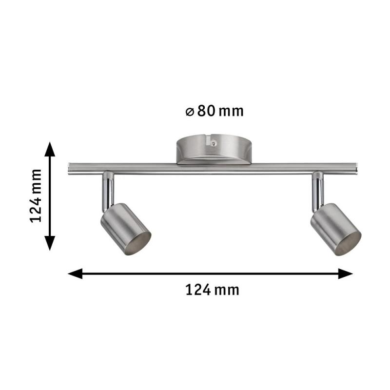 Paulmann 66744 Spotlight Carolina 2-flammiger Deckenstrahler Nickel