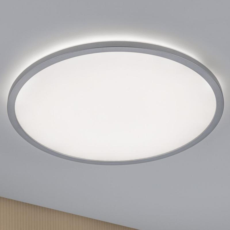Paulmann 71006 LED Panel neutralweiß Chrom dimmbar Atria rund Backlight 3-Stufen-dimmbar Shine matt