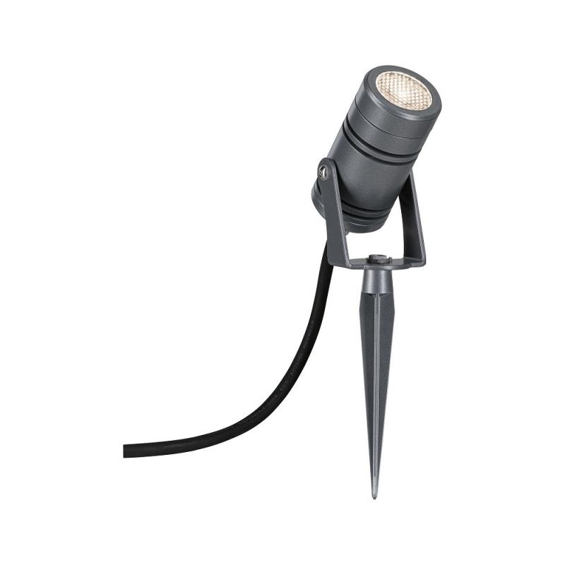 Hochwertiger grauer Paulmann 94375 Outdoor LED-Erdspießspot 12W IP65 3000K Aluminium