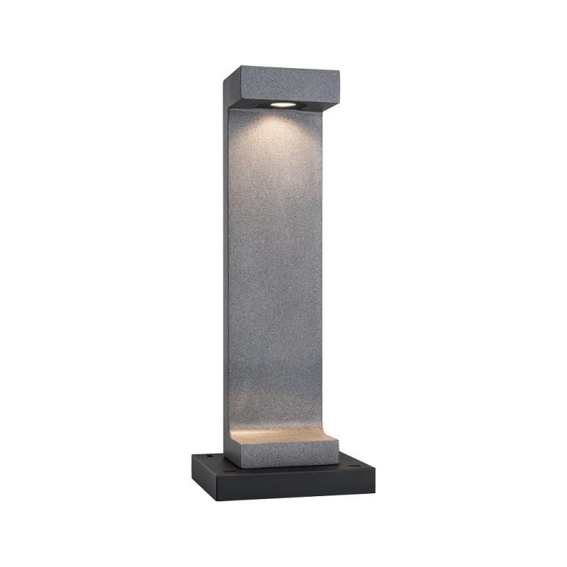 Zement LED-Wegeleuchte 62 cm hoch schwarz von Paulmann Pollerleuchte Concrea IP65 3000K 94502