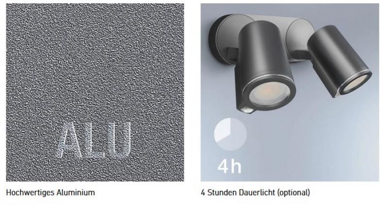 STEINEL 2-flammiger Spot Duo SC LED Strahler in Anthrazit Bluetooth & Sensor