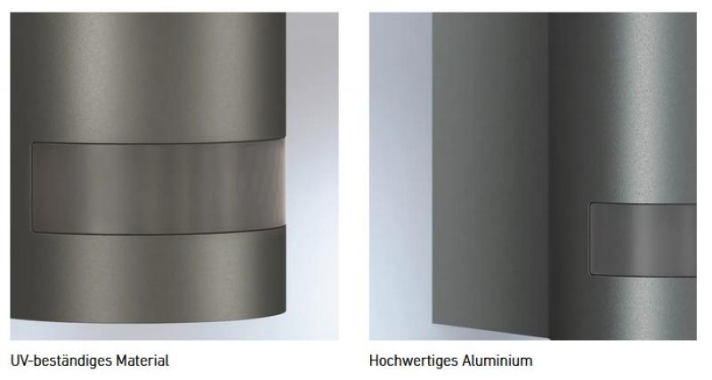 STEINEL L 605 LED Außenwandleuchte mit Sernsor in Anthrazit mit Glaszylinder