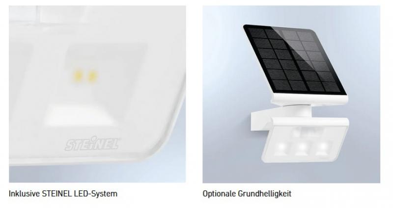 STEINEL Solarleuchte XSolar L-S mit Bewegungssensor in Weiß