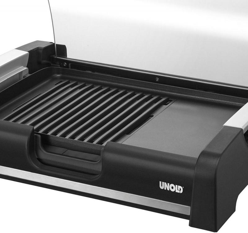  UNOLD 58535 Tischgrill Plat 1650W mit Thermostat schwarz