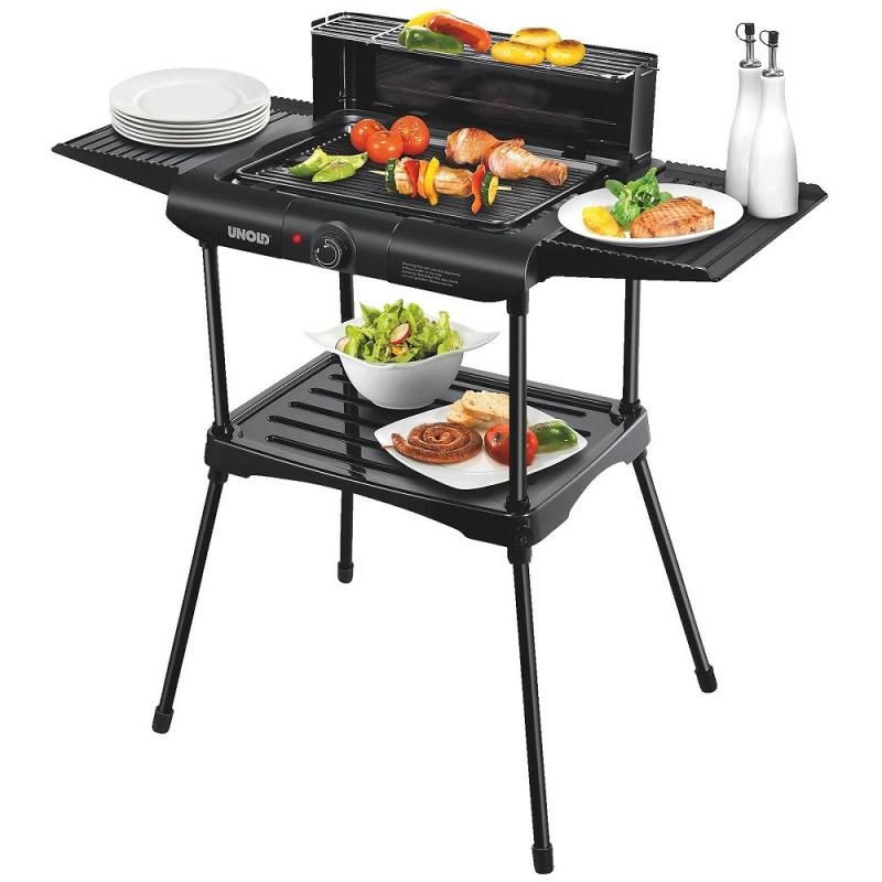 Unold Vario Barbecue-Grill 1.600 W Tisch- und Standgrill  schwarz