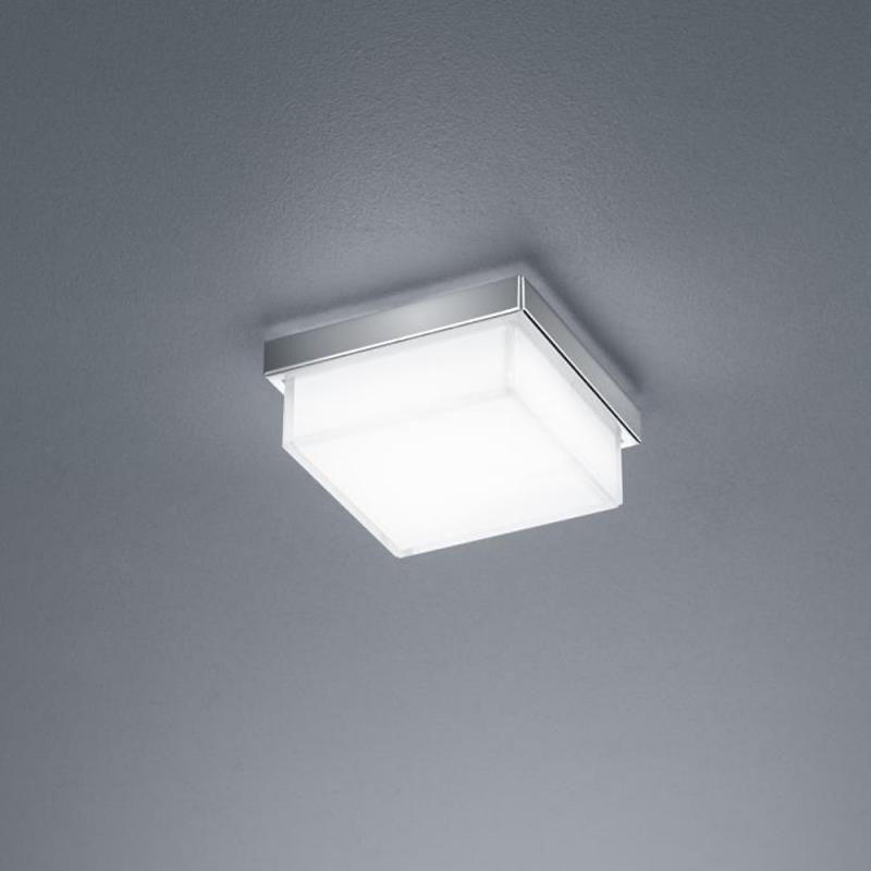 Quadratische Helestra COSI LED Glas Deckenleuchte Chrom 10x10cm