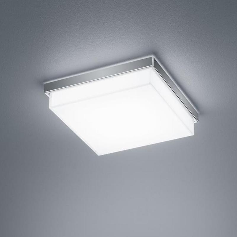 Quadratische Helestra COSI LED Glas Deckenleuchte in chrom 21x21cm