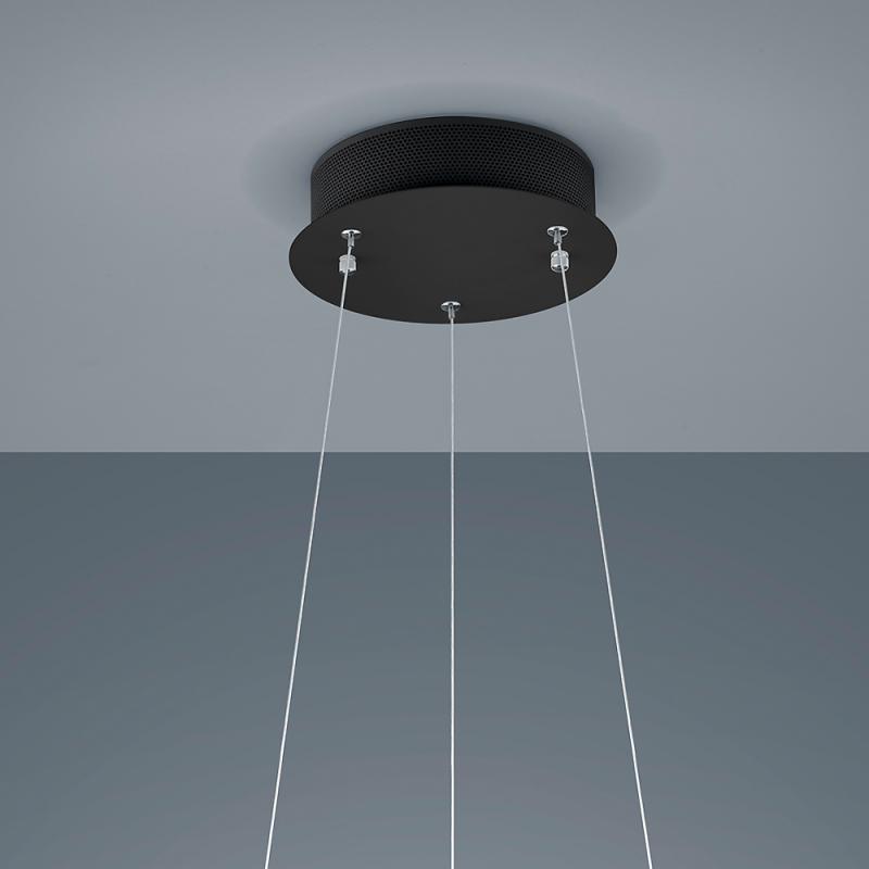 Ringförmige Helestra LIV LED Pendelleuchte in schwarz matt dimmbar