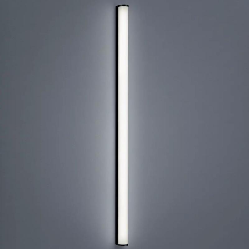 120cm Abgerundete Helestra PONTO LED Wand- und Spiegelleuchte in mattschwarz