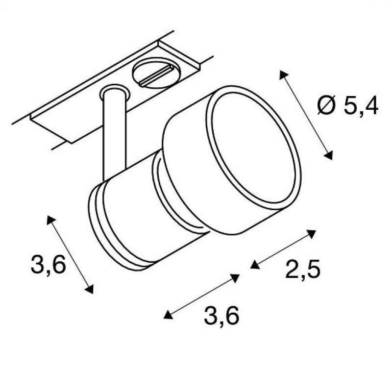 SLV 143391 PURI Leuchtenkopf, weiss, GU10 max. 50W, inkl. 1P.-Adapter