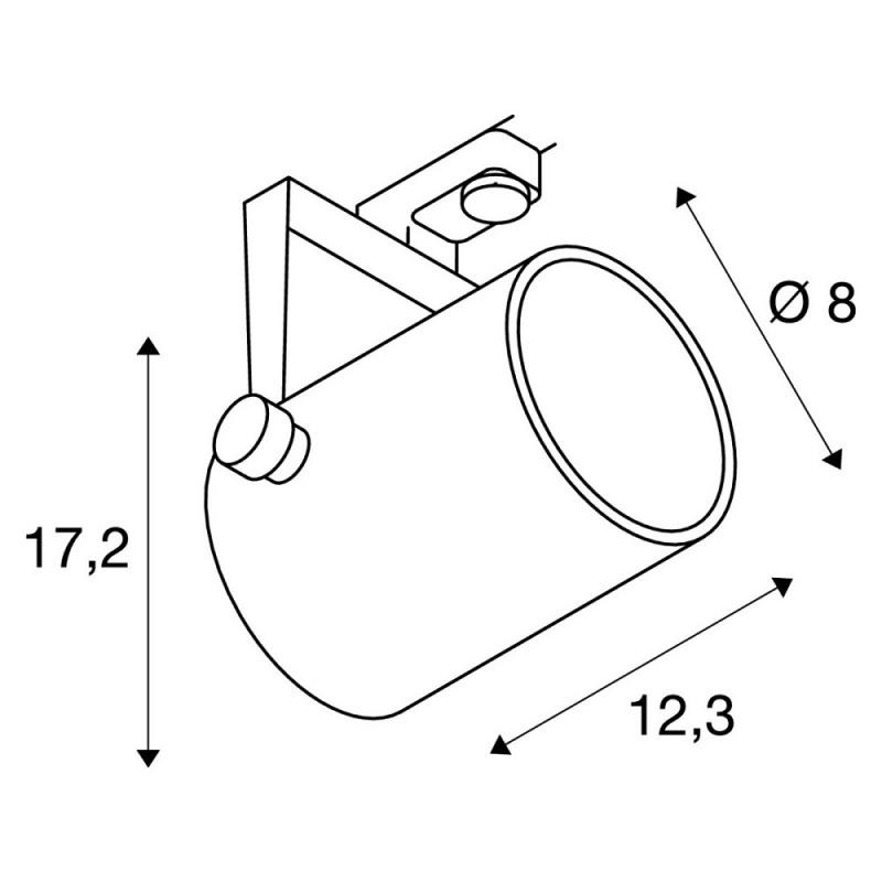 SLV 153851 EURO SPOT GU10, weiss, max. 25W, inkl. 3P.-Adapter