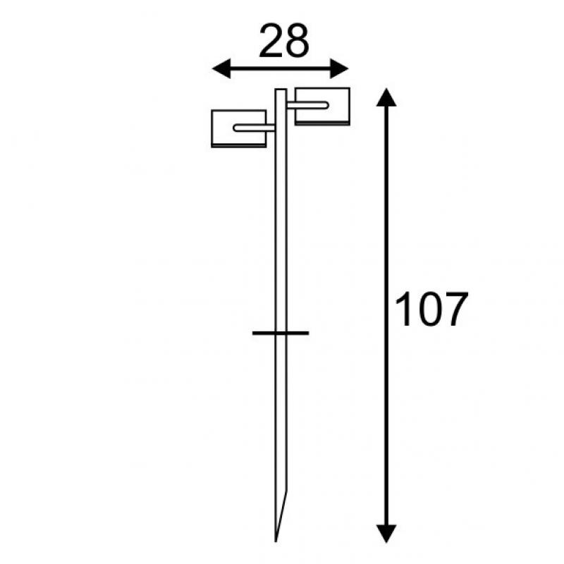 SLV 231535 SITRA 360 SL SPIKE GX53 IP44 anthrazit