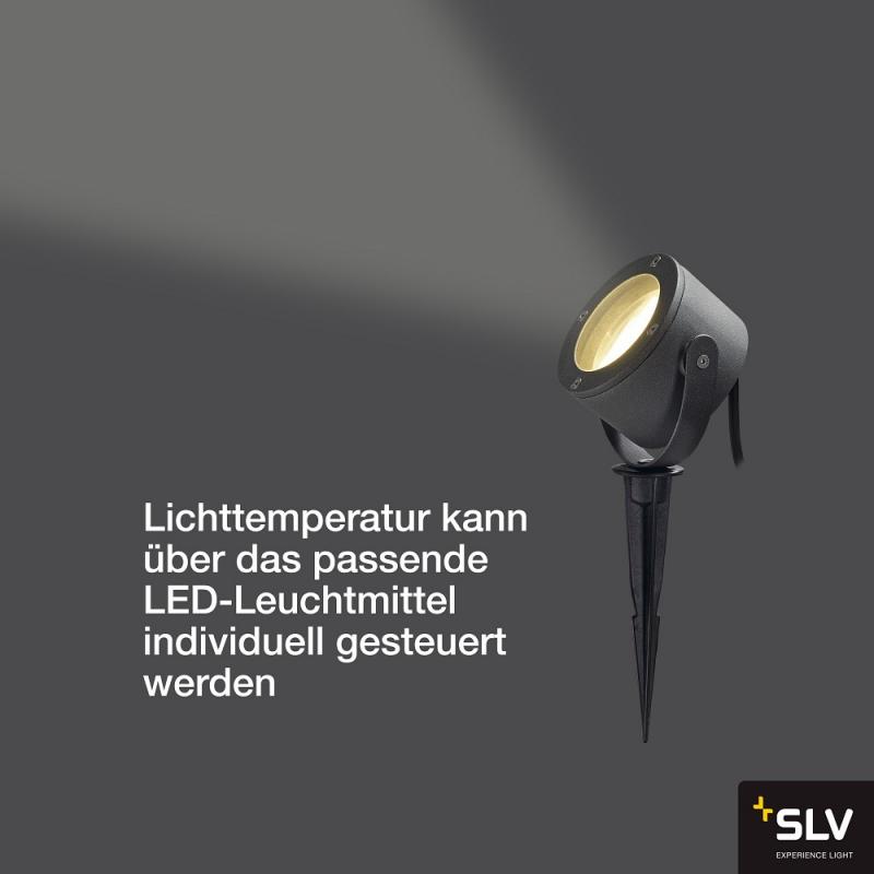 SLV 231525 SITRA 360 Erdspießstrahler SPIKE GX53 IP44 anthrazit