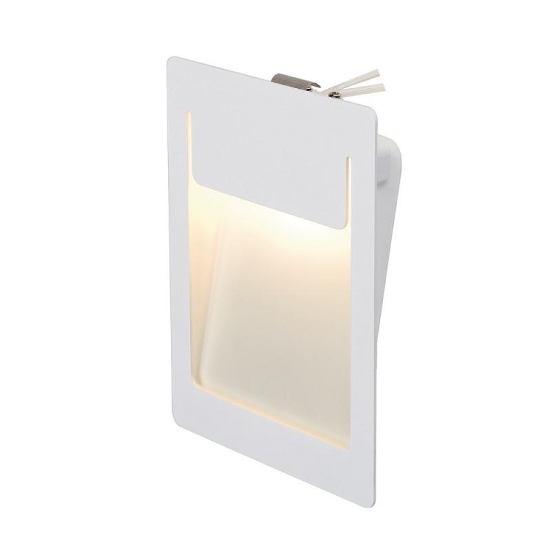 Moderne LED Wandeinbauleuchte DOWNUNDER PUR eckig mit warmweißem Licht in weiss 8x8cm SLV 151950