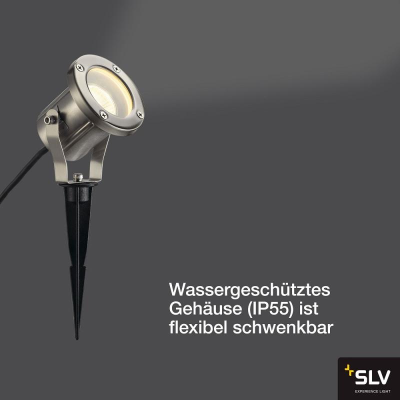 SLV 229740 NAUTILUS SPIKE EDELSTAHL GU10 IP55 edelstahl gebürstet