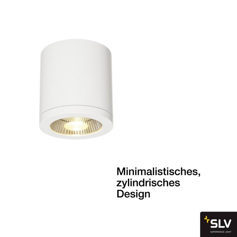 SLV 152101 ENOLA_C LED Deckenleuchte, CL-1, rund, weiss, 9W LED, 35°, 3000K