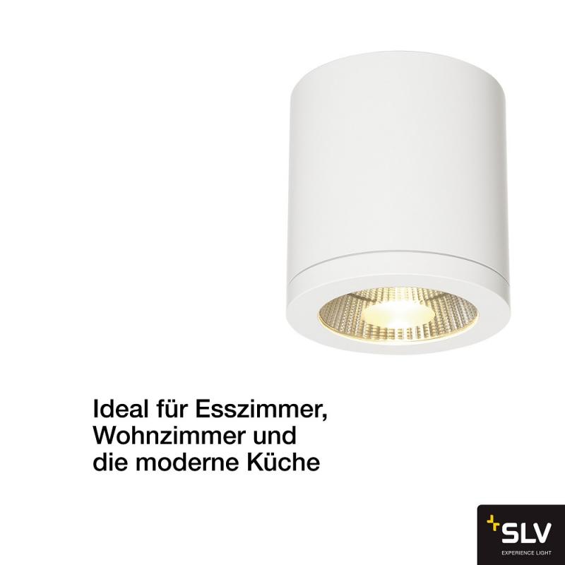 SLV 152101 ENOLA_C LED Deckenleuchte, CL-1, rund, weiss, 9W LED, 35°, 3000K