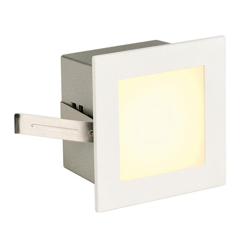 Mattweiße Moderne FRAME BASIC licht mit Wand eckig SLV 113262 LED warmweißem Einbauleuchte