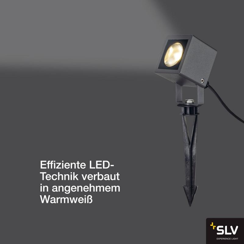 SLV 231035 NAUTILUS SQUARE LED Strahler IP65 6,7W 3000K eckig anthrazit