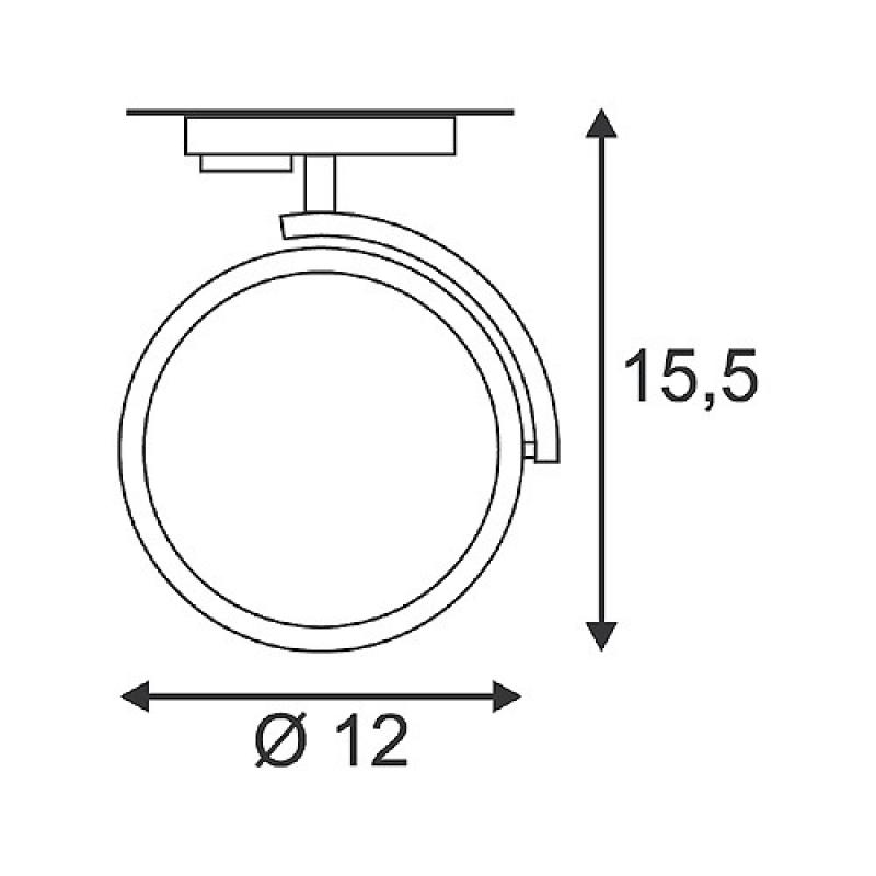 SLV 143541 KALU TRACK QPAR111 Leuchtenkopf, weiss, inkl. 1P.-Adapter