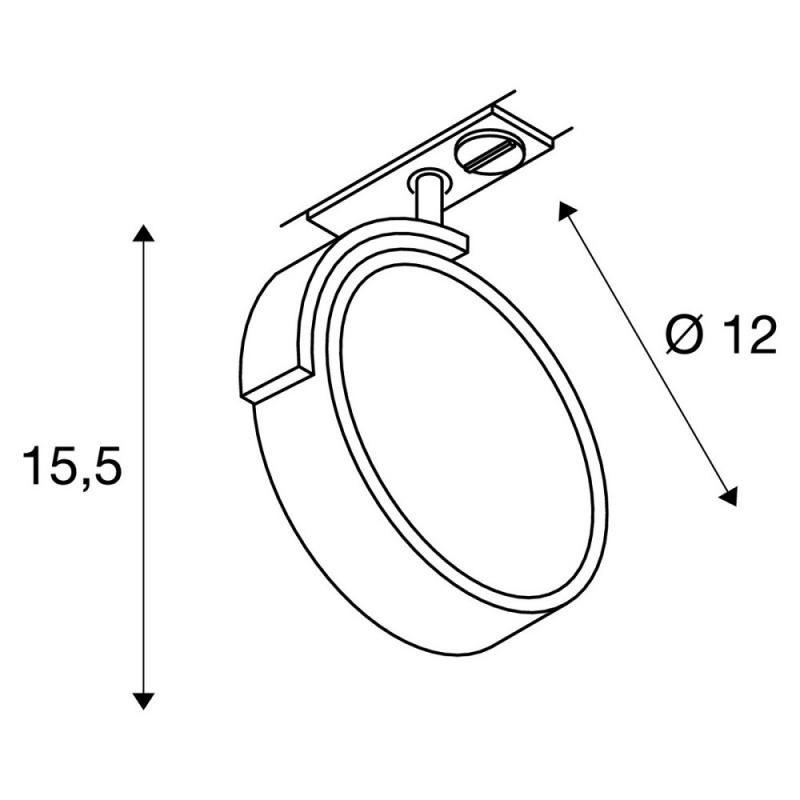 SLV 143544 KALU TRACK QPAR111 Leuchtenkopf, silber,inkl. 1P.-Adapter