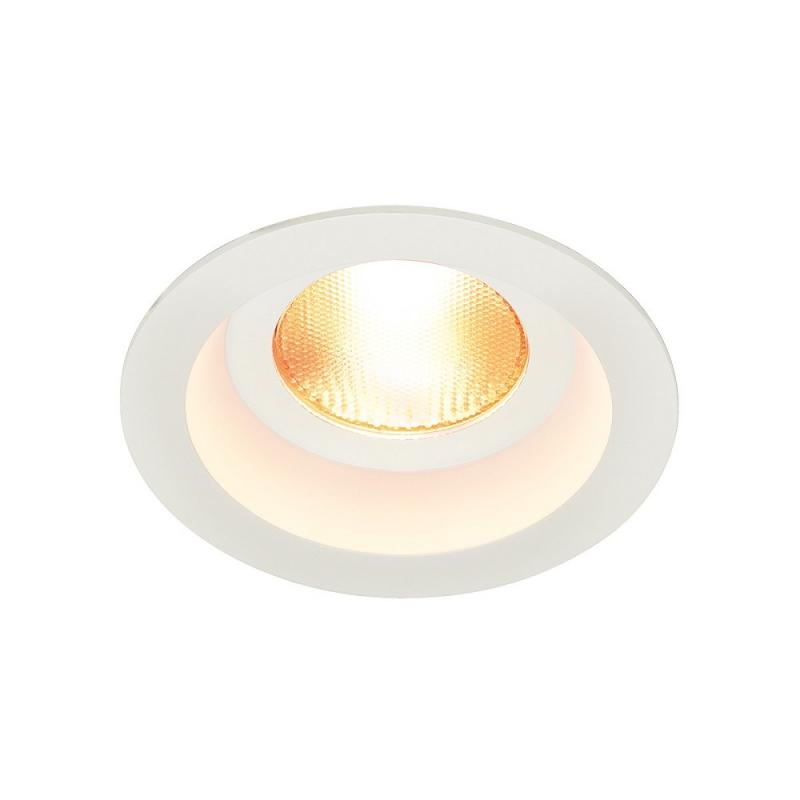 SLV Badezimmer Einbauleuchte CONTONE rund, weiss, inkl.LED, dimmbare Farbtemperatur, IP44 161291