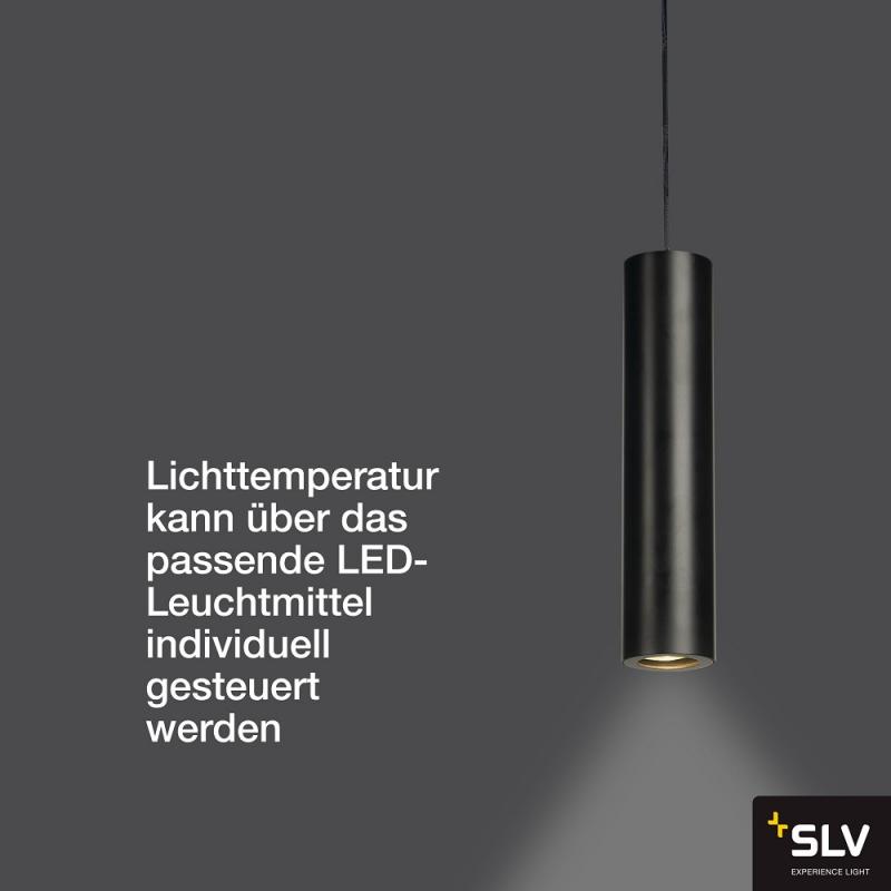 SLV 143960 ENOLA_B Pendelleuchte, PD-1, mattschwarz, GU10, max. 50W, inkl. 1P.-Adapter