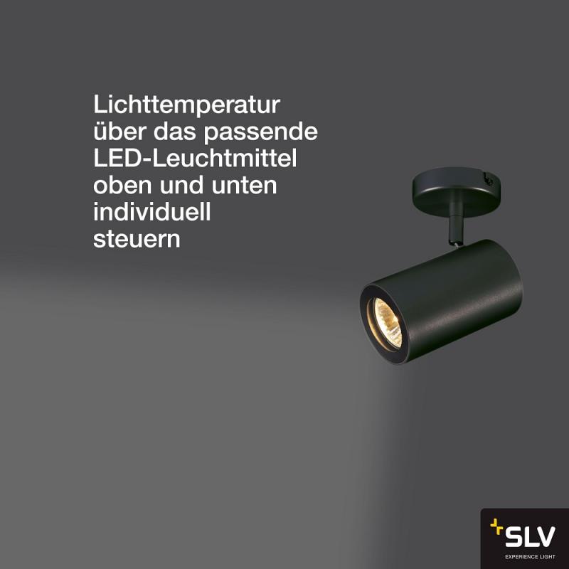 SLV 152010 ENOLA_B Wand- und Deckenleuchte single in schwarz