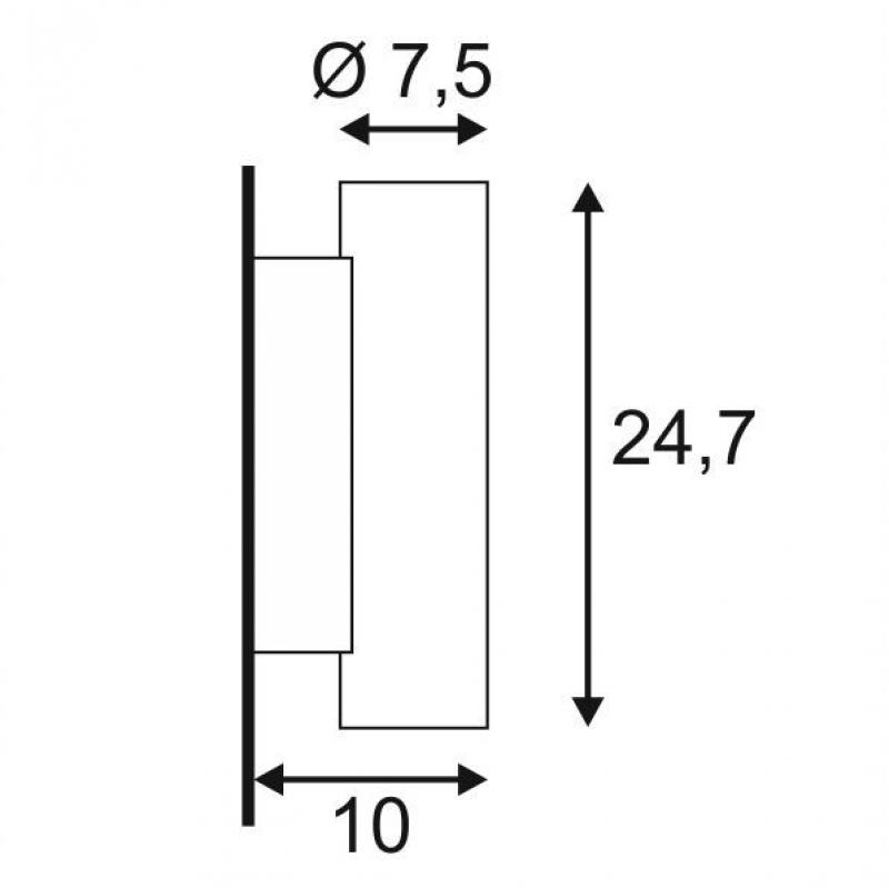 Elegante up&down Gips Wandleuchte PLASTRA in mattem weiß für kreative Köpfe zum bemalen SLV 148060